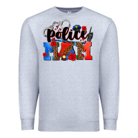 Heather Grey police mom Premium Sweatshirt - AdoDesignShop