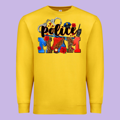 Police Mom Premium Sweatshirt Designed By Adodesignshop