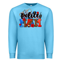 Ocean Blue police mom Premium Sweatshirt - AdoDesignShop
