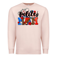 Pale Pink police mom Premium Sweatshirt - AdoDesignShop