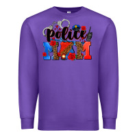 Purple police mom Premium Sweatshirt - AdoDesignShop