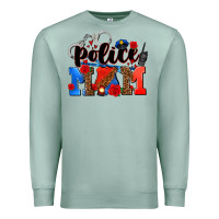 Seafoam police mom Premium Sweatshirt - AdoDesignShop