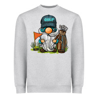Heather Grey golf gnome Heavyweight Sweatshirt - BarkalooDesign