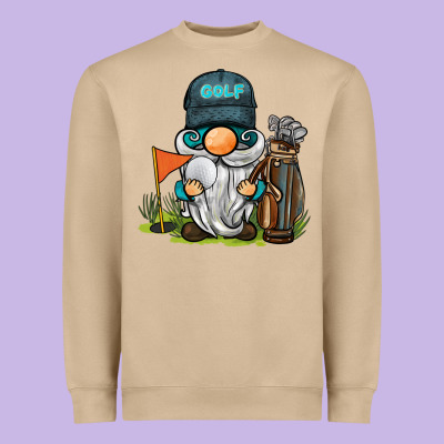 Golf Gnome Heavyweight Sweatshirt Designed By Barkaloodesign