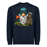 Navy golf gnome Heavyweight Sweatshirt - BarkalooDesign