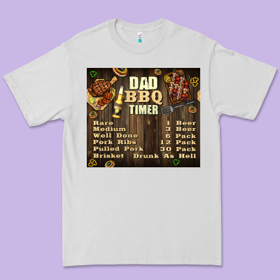 Dad Bbq Timer Premium Tee Designed By Tumblerdesignbyshophia
