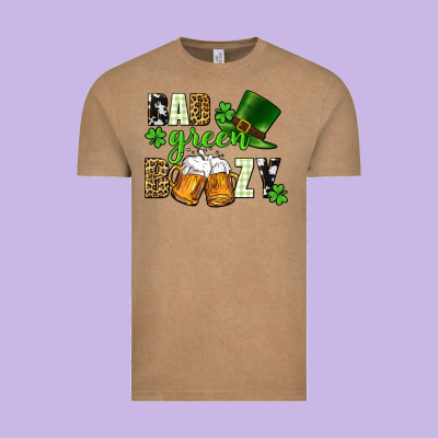 Bad Green Boozy St. Patrick's Day Vintage Tee Designed By Cowgirlartshop