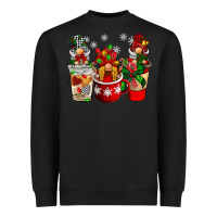 Black Christmas coffee gnome Heavyweight Sweatshirt - BarkalooDesign