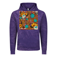 Cloud Purple western aztec bull skull seamless pattern Vintage Hoodie - FaDigitalArtStudio