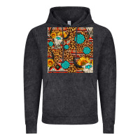 Vintage Black western aztec bull skull seamless pattern Vintage Hoodie - FaDigitalArtStudio