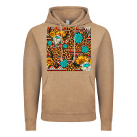 Vintage Coffee western aztec bull skull seamless pattern Vintage Hoodie - FaDigitalArtStudio