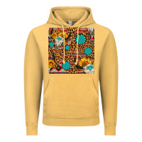 Vintage Mustard western aztec bull skull seamless pattern Vintage Hoodie - FaDigitalArtStudio