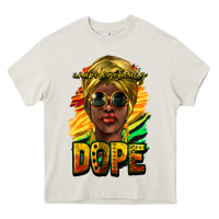 Cream unapologetically dope afro Heavy Core Tee - NancyCooperArtShop