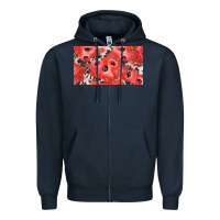 Navy watermelon strawberry cowhide cup Zipper Hoodie - BarkalooDesign