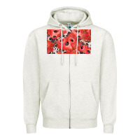 Oatmeal Heather watermelon strawberry cowhide cup Zipper Hoodie - BarkalooDesign