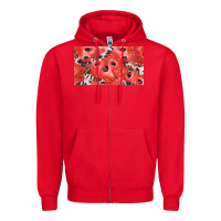 Red watermelon strawberry cowhide cup Zipper Hoodie - BarkalooDesign