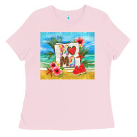 Bubblegum Pink summer mama Ladies Tee - TumblerDesignByShophia