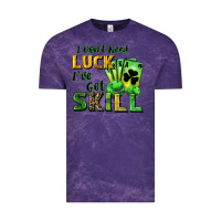 Cloud Purple I don't need luck i've got skill Vintage Tee - CowGirlArtShop