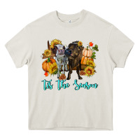 Cream Tis The Season Cows Heavy Core Tee - RanaPortraitStore