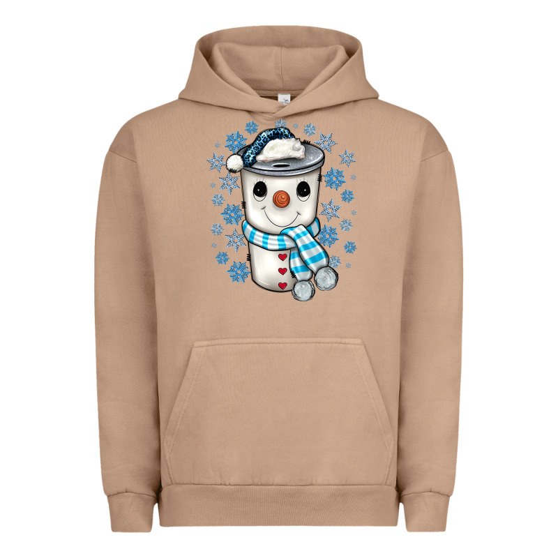 Snowman Coffee Cup Urban Hoodie by JahusDesignShop | Teevron
