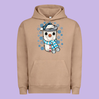 Snowman Coffee Cup Urban Hoodie Designed By Jahusdesignshop