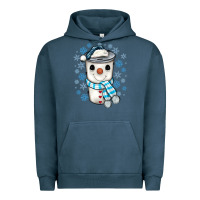 Pigment Midnight Navy snowman coffee cup Urban Hoodie - JahusDesignShop