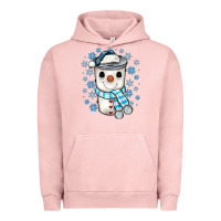 Pigment Salmon snowman coffee cup Urban Hoodie - JahusDesignShop