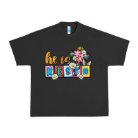 Pigment Black Easter Day He is risen Urban Heavy Tee - OliviaCreatesArt