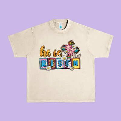 Easter Day He Is Risen Urban Heavy Tee Designed By Oliviacreatesart