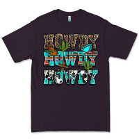 Plum Western Howdy Howdy Howdy Premium Tee - HowdyJamesFarm