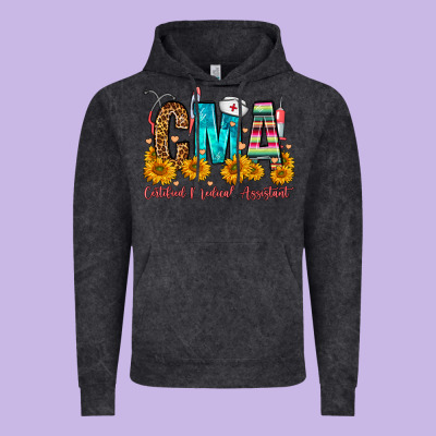 Cma Certified Medical Assistant Vintage Hoodie Designed By Fadigitalartstudio
