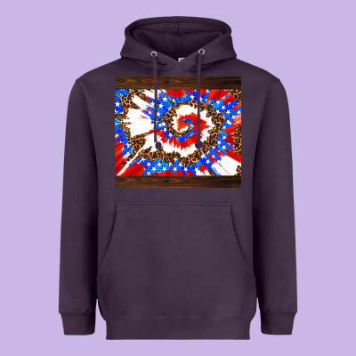 Usa Tie Dye Heavyweight Hoodie Designed By Adodesignshop