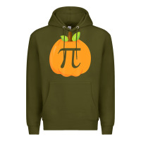 Army Green funny halloween and thanksgiving pumpkin pi math  gifts Premium Hoodie - maiPhamDesign