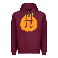 Burgundy funny halloween and thanksgiving pumpkin pi math  gifts Premium Hoodie - maiPhamDesign