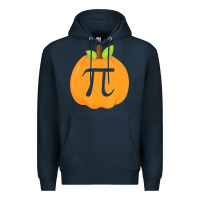 Navy funny halloween and thanksgiving pumpkin pi math  gifts Premium Hoodie - maiPhamDesign