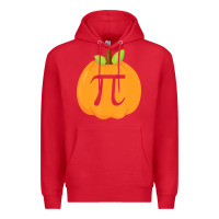 Red funny halloween and thanksgiving pumpkin pi math  gifts Premium Hoodie - maiPhamDesign