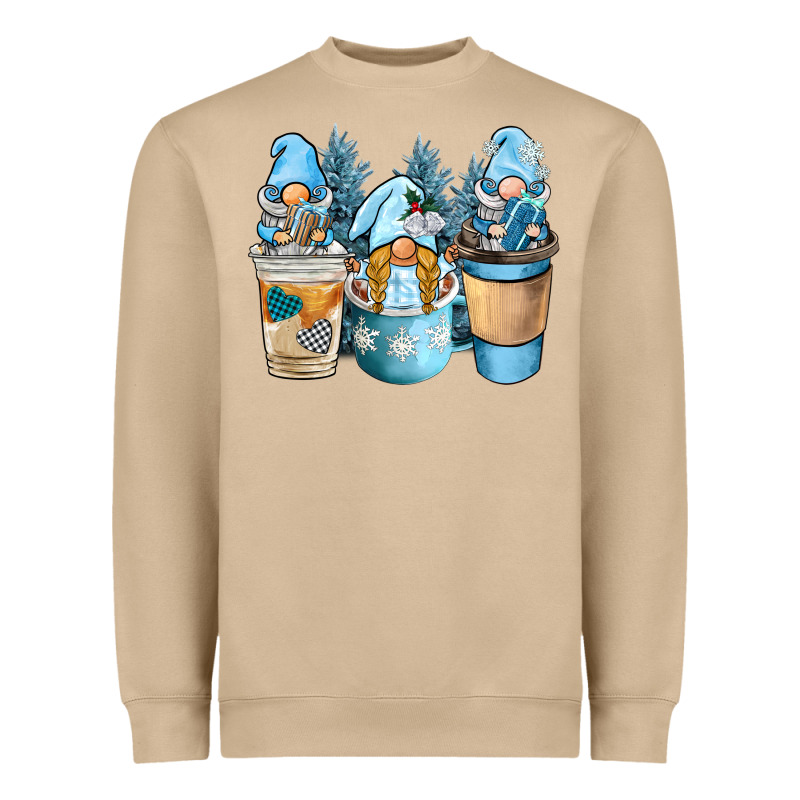 Winter Coffee Gnome Heavyweight Sweatshirt by BarkalooDesign | Teevron
