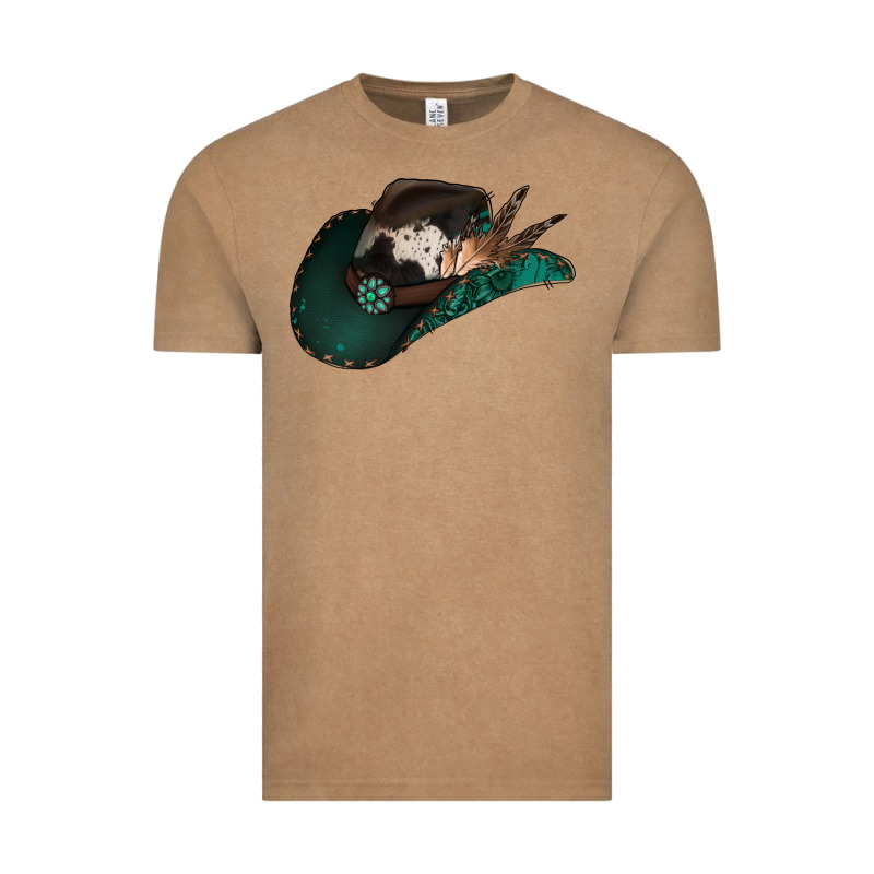 Cowhide Flowers Cowboy Hat Vintage Tee by Jasminsmagicworld | Teevron