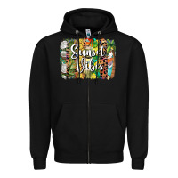 Black sunset vibes brush stroke Zipper Hoodie - BarkalooDesign