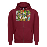 Burgundy sunset vibes brush stroke Zipper Hoodie - BarkalooDesign