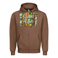 Chestnut sunset vibes brush stroke Zipper Hoodie - BarkalooDesign