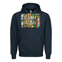Navy sunset vibes brush stroke Zipper Hoodie - BarkalooDesign