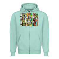 Seafoam sunset vibes brush stroke Zipper Hoodie - BarkalooDesign