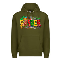 Army Green barber Premium Hoodie - CowhideDigitalArt