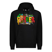 Black barber Premium Hoodie - CowhideDigitalArt