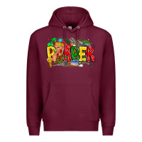 Burgundy barber Premium Hoodie - CowhideDigitalArt