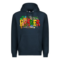 Navy barber Premium Hoodie - CowhideDigitalArt