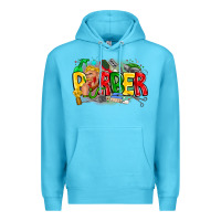 Ocean Blue barber Premium Hoodie - CowhideDigitalArt