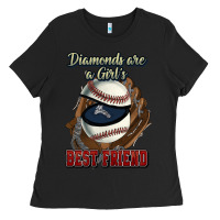 Black Diamonds are a girl's best friend Baseball Ladies Tee - HowdyJamesFarm