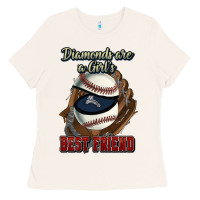 Bone Diamonds are a girl's best friend Baseball Ladies Tee - HowdyJamesFarm